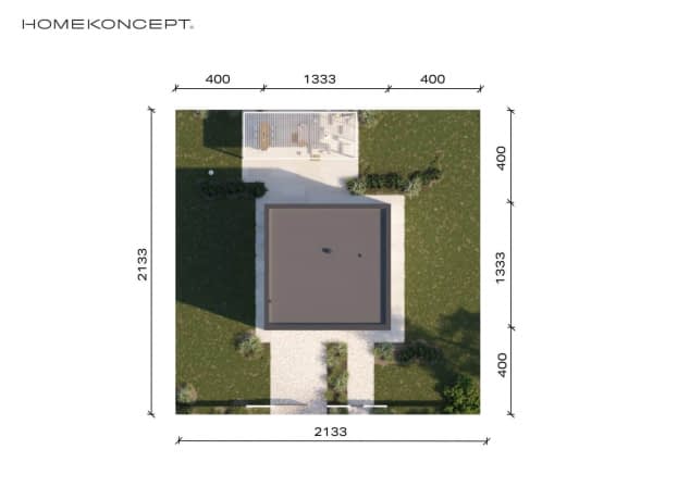 Rzut projektu HOMEKONCEPT 111 - Usytuowanie na działce
