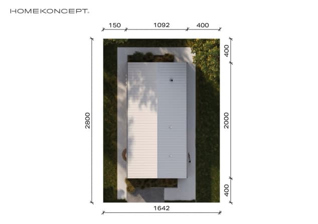 Rzut projektu HOMEKONCEPT 120 - Usytuowanie na działce