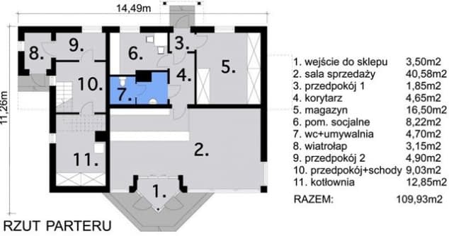 Rzut projektu WB-1032 - 
