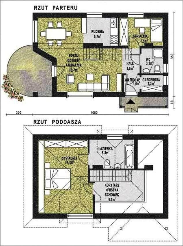Rzut projektu WB-3359 - Parter