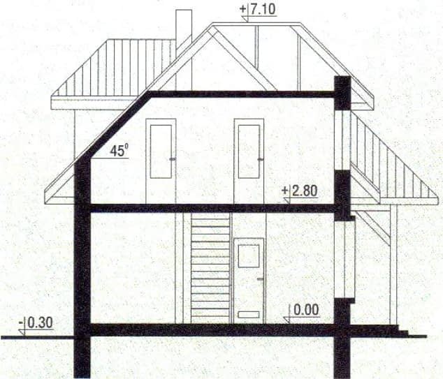 Rzut projektu WB-3359 - Przekrój