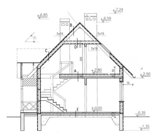 Rzut projektu WB-3384 - Przekrój