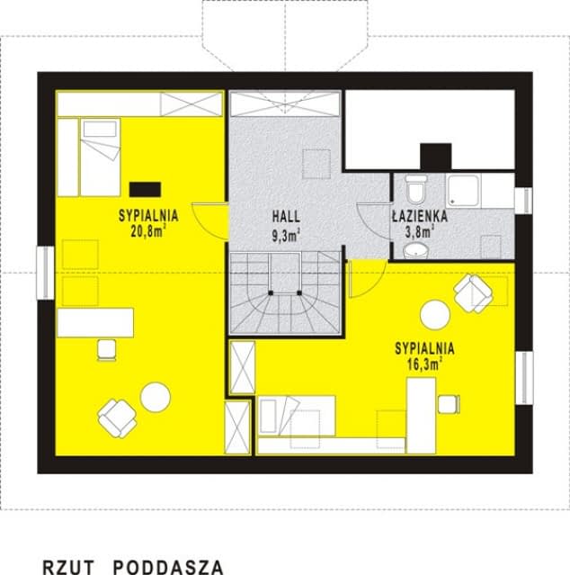 Rzut projektu WB-3391 - Parter