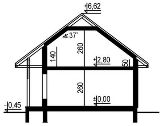 Rzut projektu WB-3395 - Przekrój