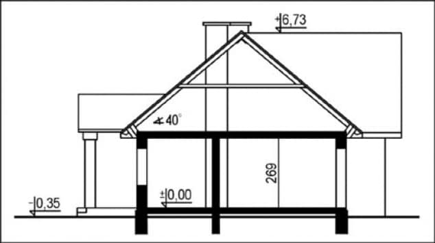 Rzut projektu WB-3399 - Przekrój