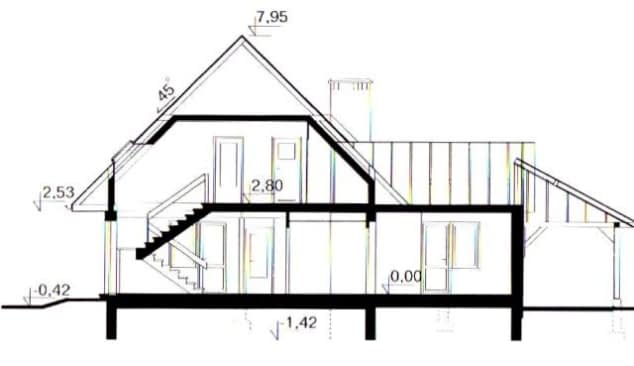 Rzut projektu WB-3401_II_ETAP - Przekrój