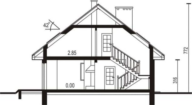 Rzut projektu WB-3405 - Przekrój