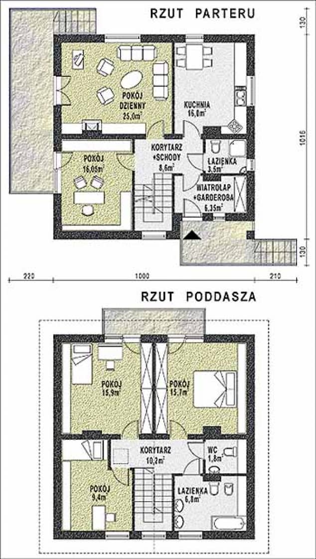 Rzut projektu WB-3426 - Parter