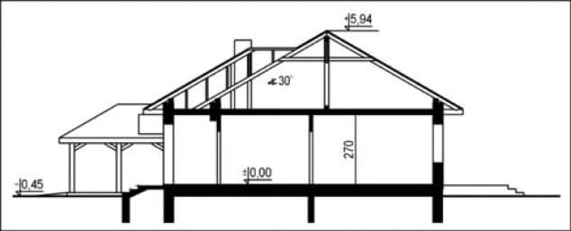 Rzut projektu WB-3477 - Przekrój