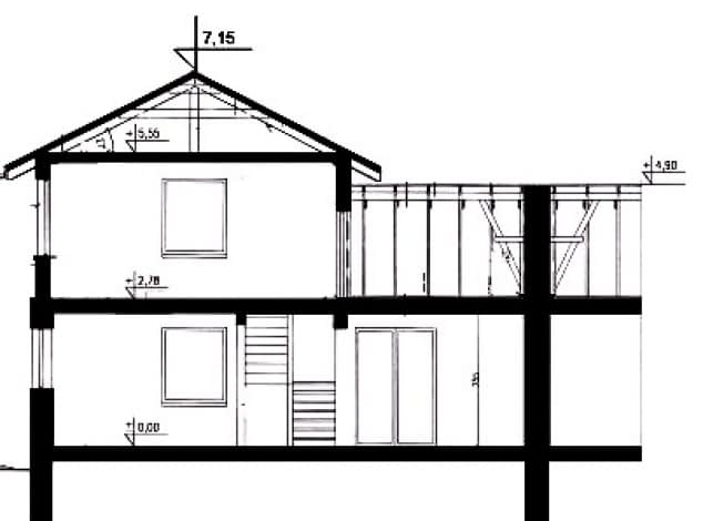 Rzut projektu WB-3485 - Przekrój
