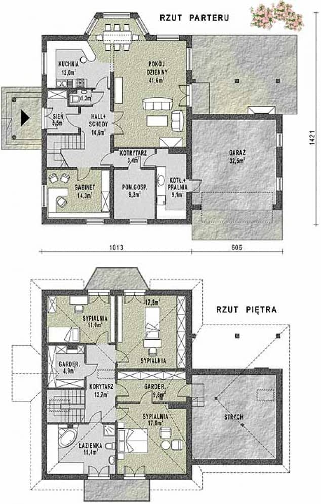 Rzut projektu WB-3904 - Parter