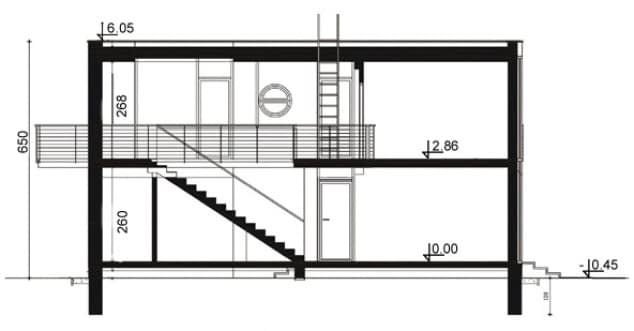 Rzut projektu WB-3913 - Przekrój