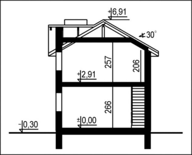 Rzut projektu WB-3937 - Przekrój