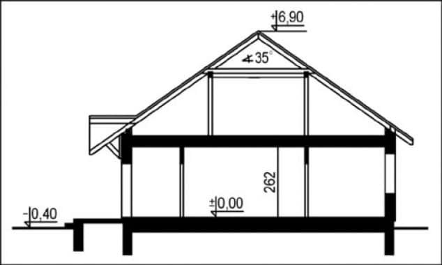 Rzut projektu WB-3953 - Przekrój