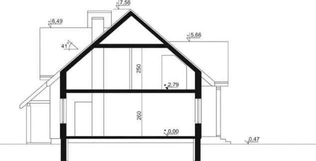Rzut projektu WB-3963 - Przekrój