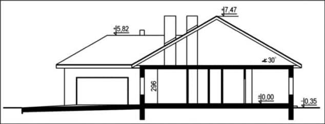 Rzut projektu WB-3981 - Przekrój