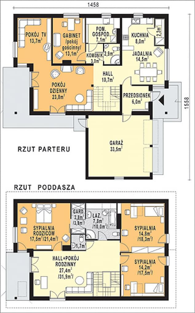 Rzut projektu WB-3982 - Parter