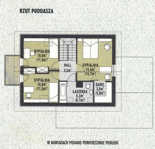 Rzut projektu WB-3499 - Parter