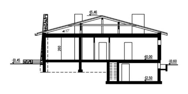 Rzut projektu WB-3315 - Przekrój