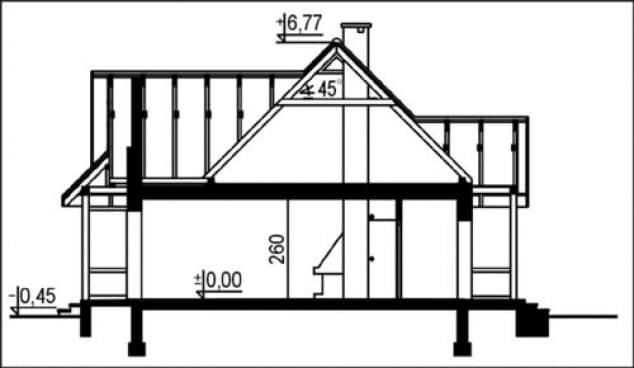 Rzut projektu WB-3434 - Przekrój