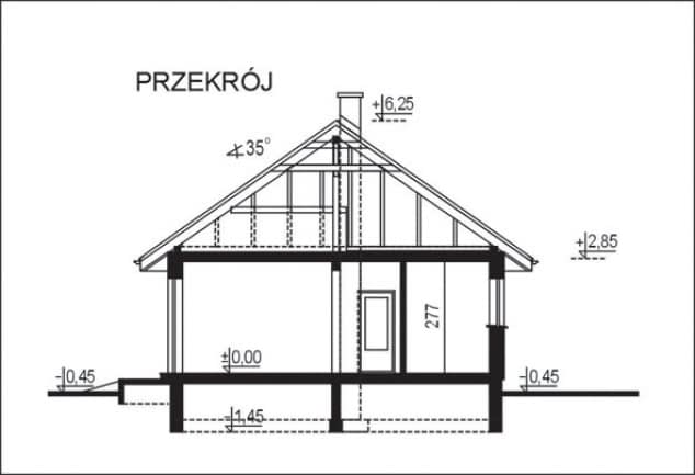 Rzut projektu WB-0012 - Przekrój