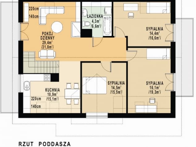 Rzut projektu WB-0016 - Parter