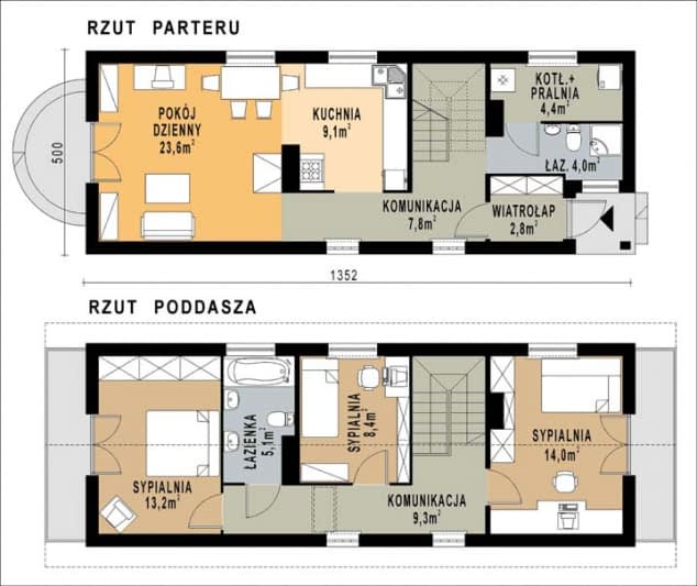 Rzut projektu WB-0022 - Parter
