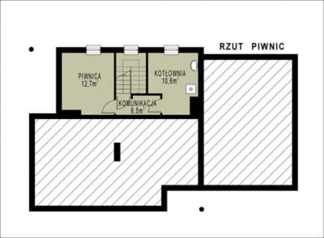 Rzut projektu WB-0047 - Piwnica