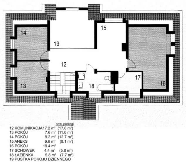Rzut projektu WB-3343 - Parter