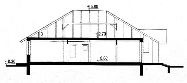 Rzut projektu WB-3365 - Przekrój