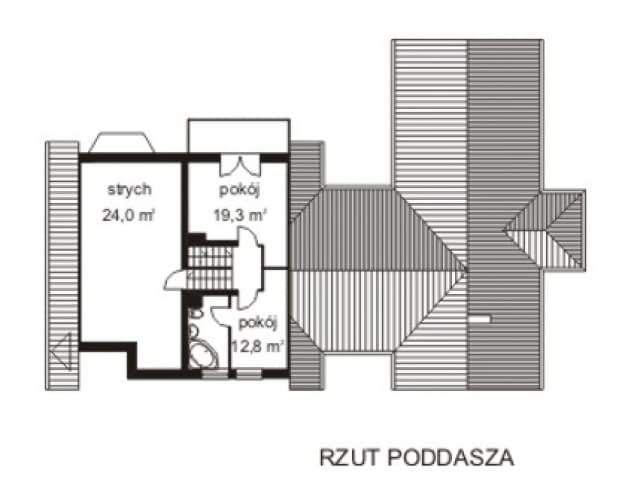 Rzut projektu WB-3380 - Parter