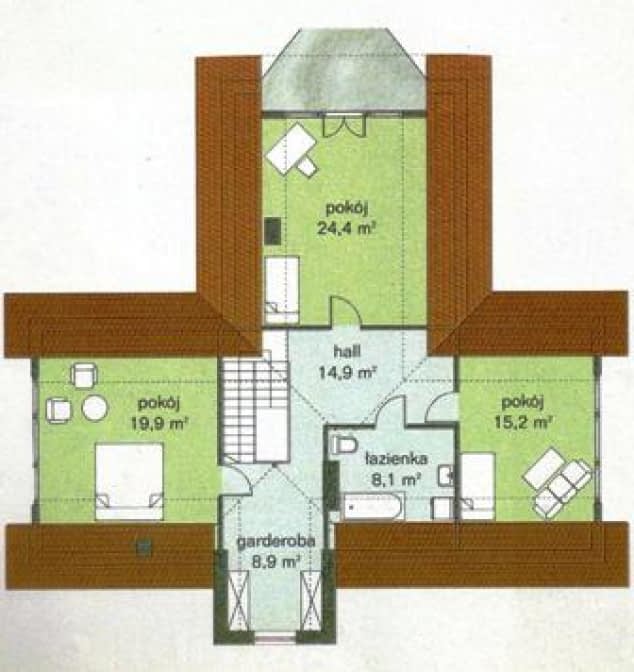 Rzut projektu WB-3411 - Parter