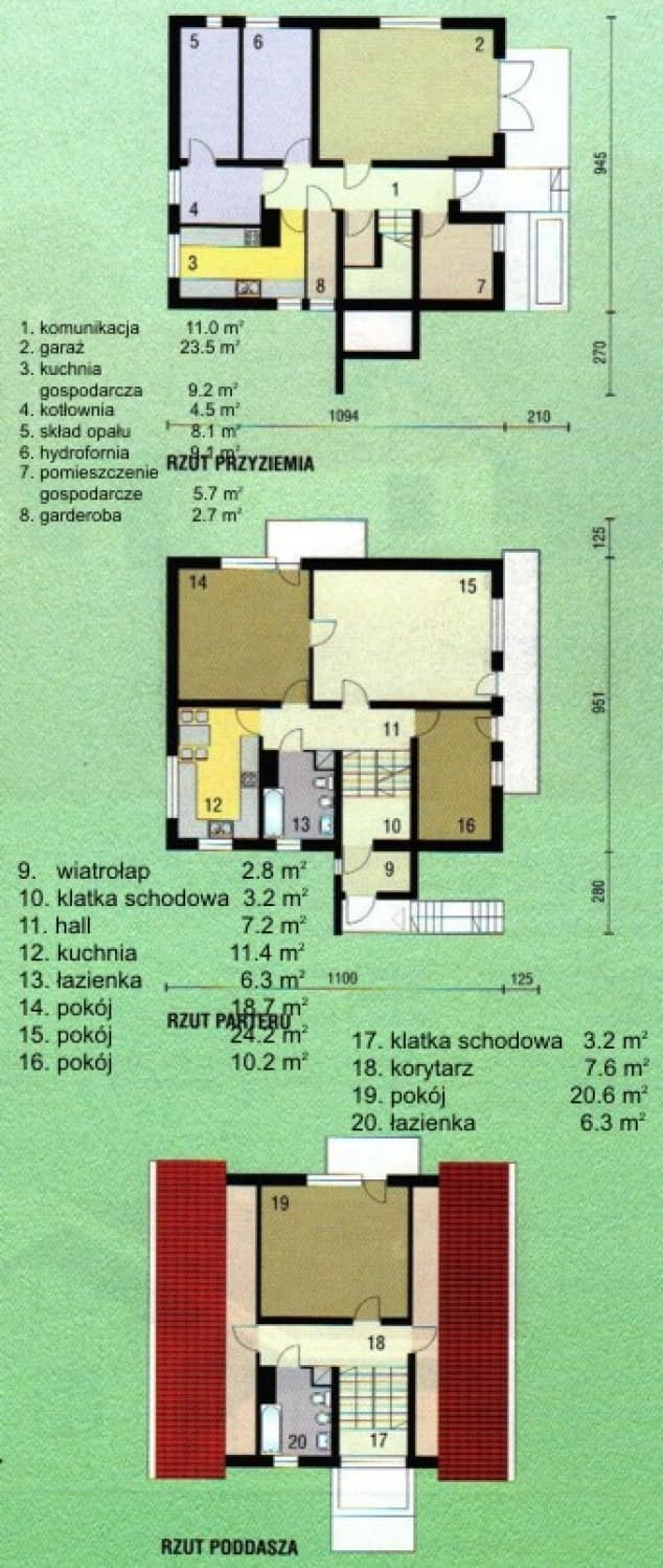 Rzut projektu WB-3430 - Parter