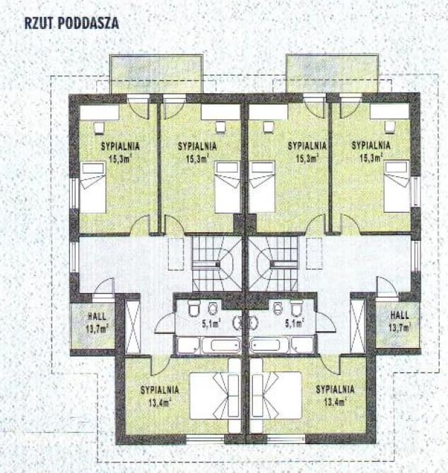Rzut projektu WB-3385 - Parter