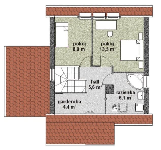 Rzut projektu WB-3481 - Parter
