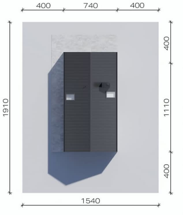 Rzut projektu NewHouse 747 - Usytuowanie na działce