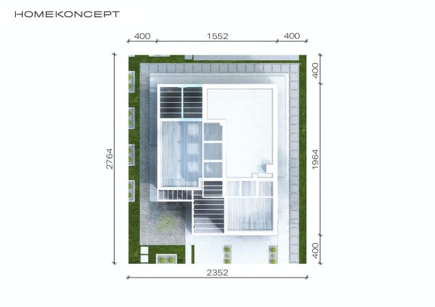 Rzut projektu HOMEKONCEPT 41 - Usytuowanie na działce