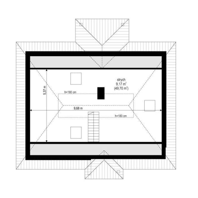 Rzut projektu Klejnot - Strych