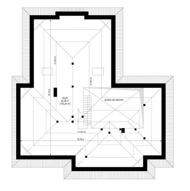 Rzut projektu Komfortowy 3 - Strych