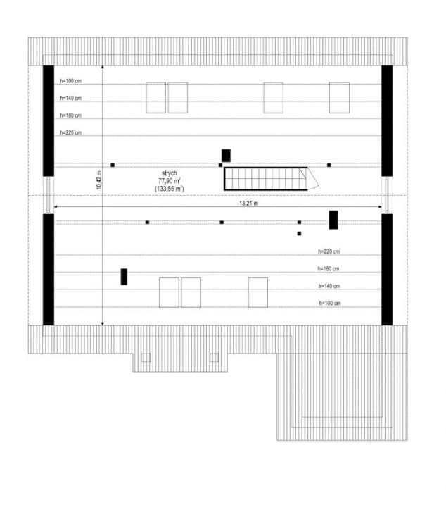 Rzut projektu Nektarynka - Strych