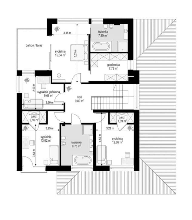 Rzut projektu Sydney - Piętro