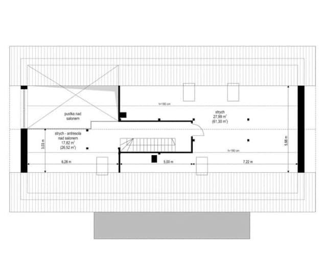 Rzut projektu Wymarzony 5 - Strych