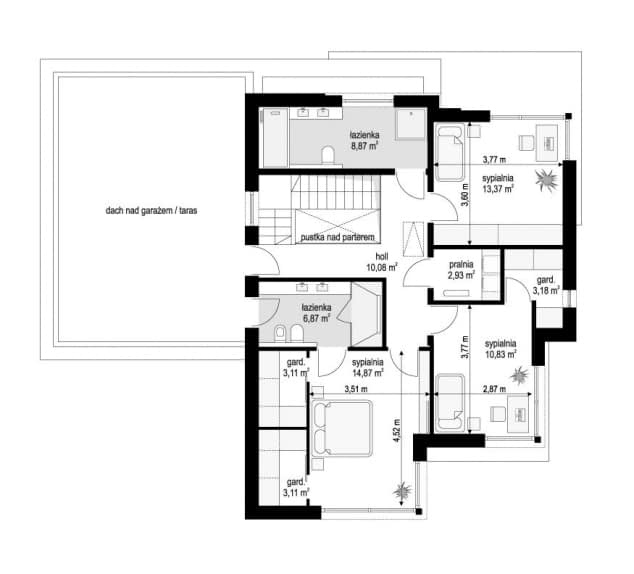 Rzut projektu Qubik 2 - Piętro