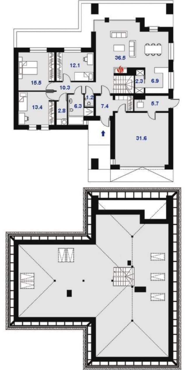 Rzut projektu Laredo 2 - Rzut