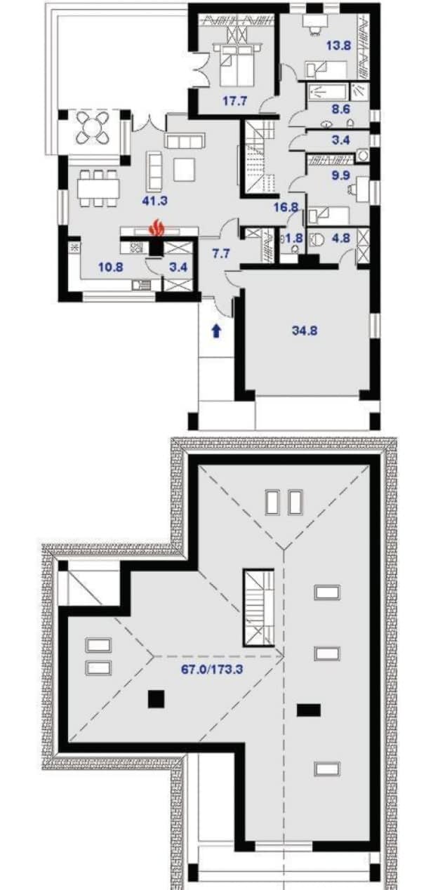 Rzut projektu Portland - Rzut