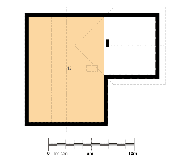 Rzut projektu Angularis II G1 - Poddasze