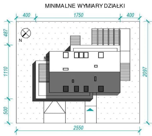 Rzut projektu Dla Kreatywnych 2 - Działka