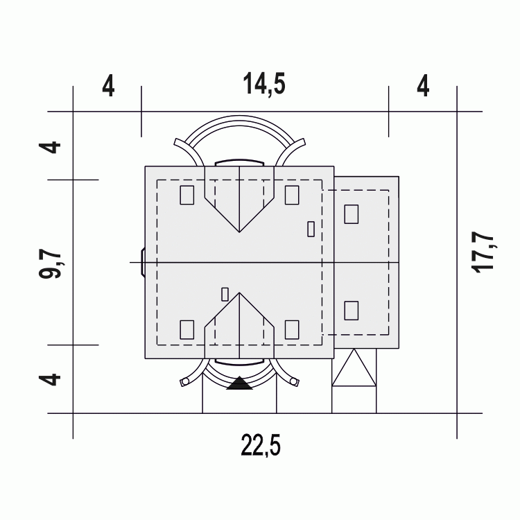 Rzut projektu Dom Dla Ciebie 3 z garażem - Usytuowanie na działce