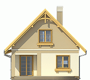 Rzut projektu Greta III z garażem - Elewacja