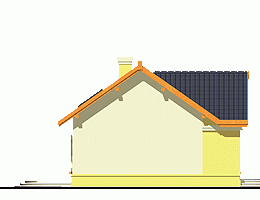 Rzut projektu Drozd bez garażu - Elewacja